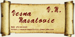 Vesna Masalović vizit kartica